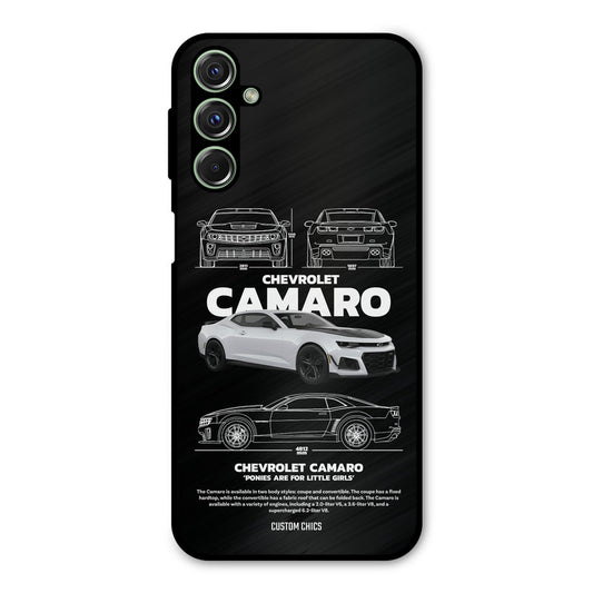 Grey Camaro Samsung Galaxy M34 Mobile Back Cover - Car&Bike PrintShield Case