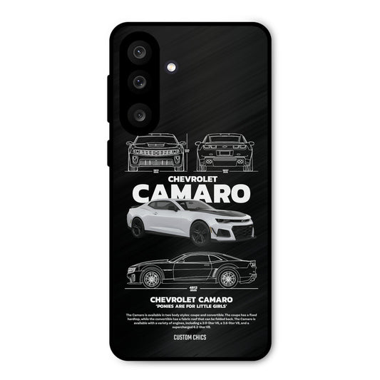 Grey Camaro Samsung Galaxy M56 Mobile Back Cover - Car&Bike PrintShield Case