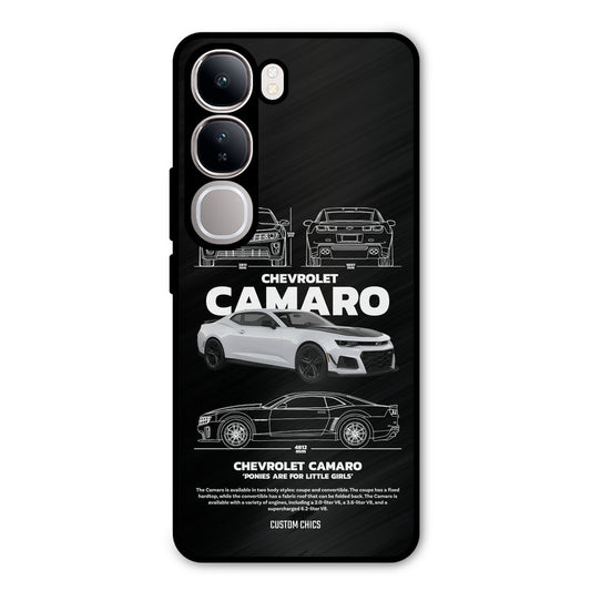 Grey Camaro Vivo Y300 Mobile Back Cover - Car&Bike PrintShield Case