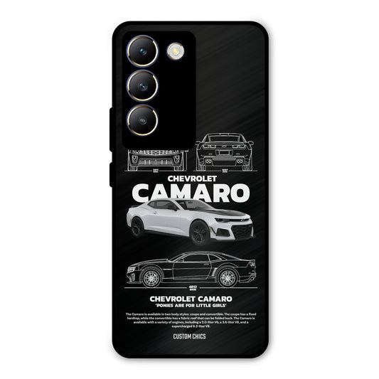 Grey Camaro Vivo Y200e Mobile Back Cover - Car&Bike PrintShield Case
