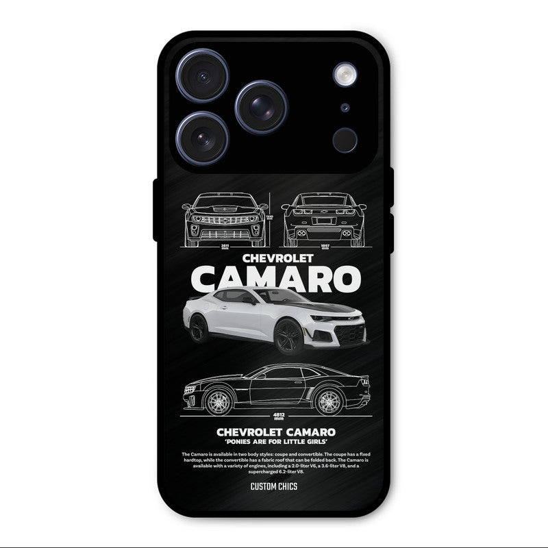 Grey Camaro iPhone 17 Pro Max Mobile Back Cover - Car&Bike PrintShield Case