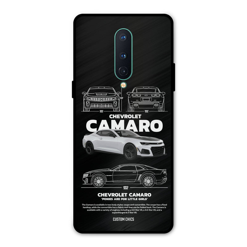 Grey Camaro Oneplus 8 Mobile Back Cover - Car&Bike PrintShield Case
