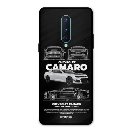 Grey Camaro Oneplus 8 Mobile Back Cover - Car&Bike PrintShield Case