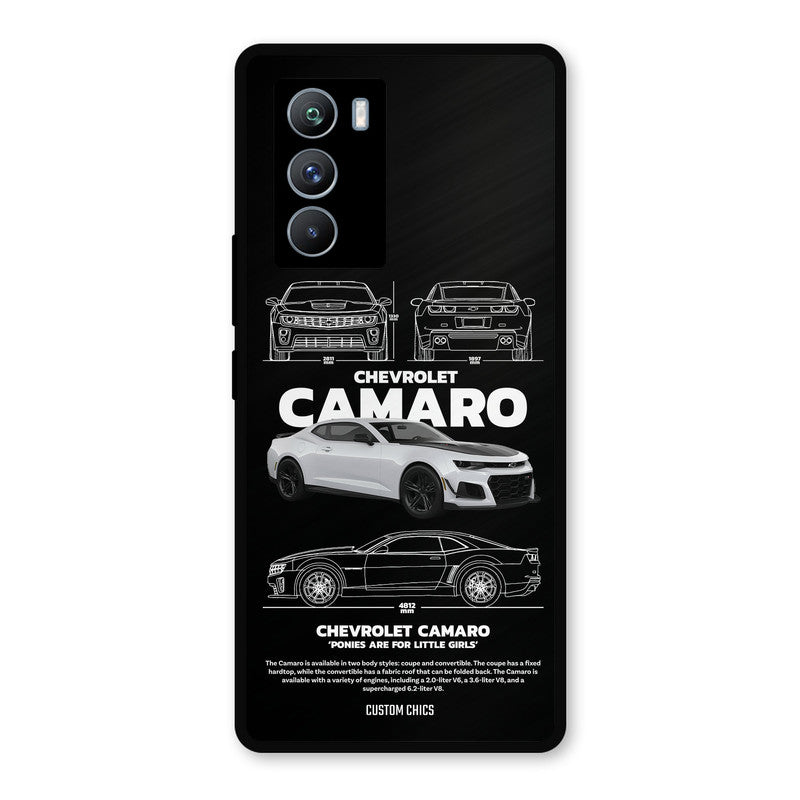 Grey Camaro iQOO 9SE Mobile Back Cover - Car&Bike PrintShield Case