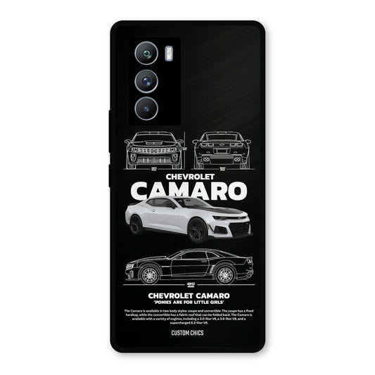 Grey Camaro iQOO 9SE Mobile Back Cover - Car&Bike PrintShield Case