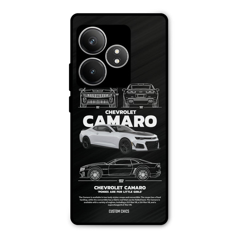 Grey Camaro Realme GT 6T Mobile Back Cover - Car&Bike PrintShield Case