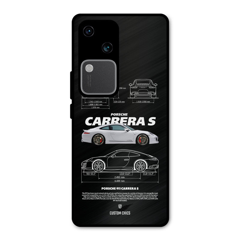 Grey Carrera Vivo V30 Mobile Back Cover - Car&Bike PrintShield Case