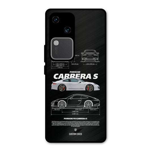 Grey Carrera Vivo V30 Mobile Back Cover - Car&Bike PrintShield Case