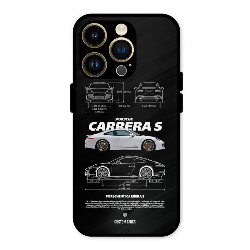 Grey Carrera iPhone 14 Pro Mobile Back Cover - Car&Bike PrintShield Case