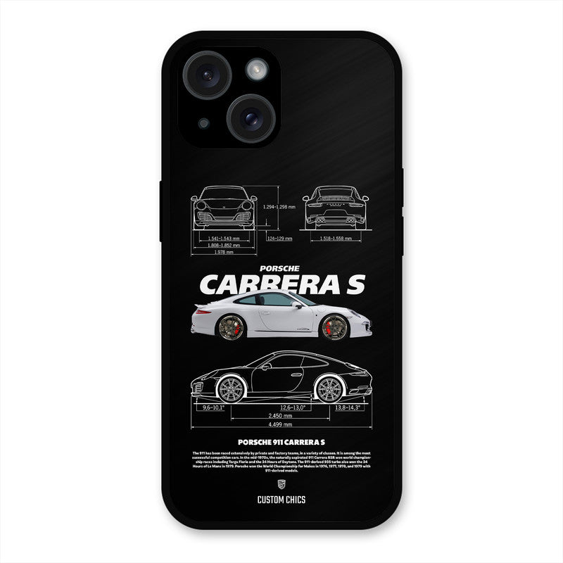Grey Carrera iPhone 15 Mobile Back Cover - Car&Bike PrintShield Case