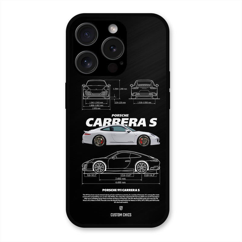 Grey Carrera iPhone 15 Pro Mobile Back Cover - Car&Bike PrintShield Case