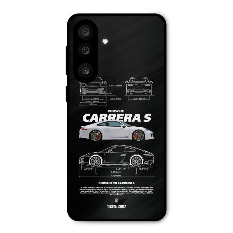 Grey Carrera Samsung Galaxy M56 Mobile Back Cover - Car&Bike PrintShield Case