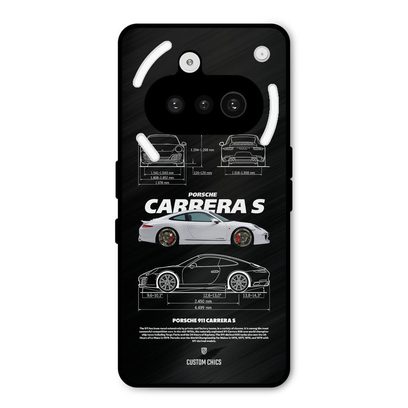 Grey Carrera Nothing Phone 3A Mobile Back Cover - Car&Bike PrintShield Case