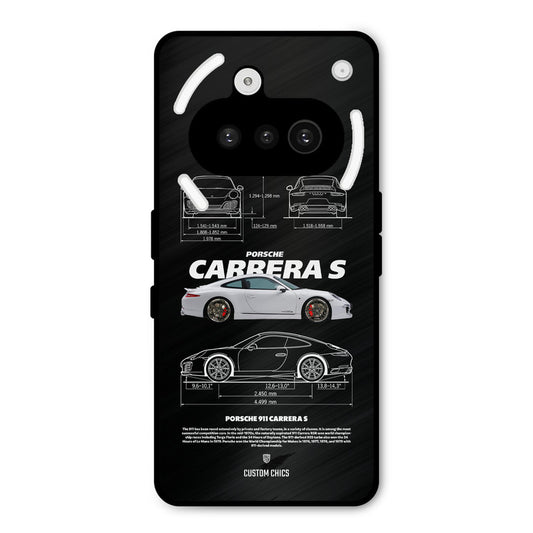 Grey Carrera Nothing Phone 3A Mobile Back Cover - Car&Bike PrintShield Case