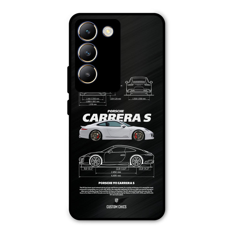 Grey Carrera Vivo Y200e Mobile Back Cover - Car&Bike PrintShield Case