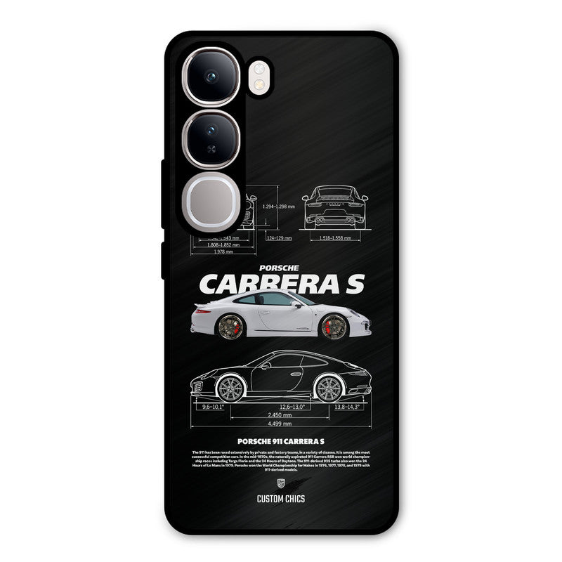 Grey Carrera Vivo Y300 Mobile Back Cover - Car&Bike PrintShield Case