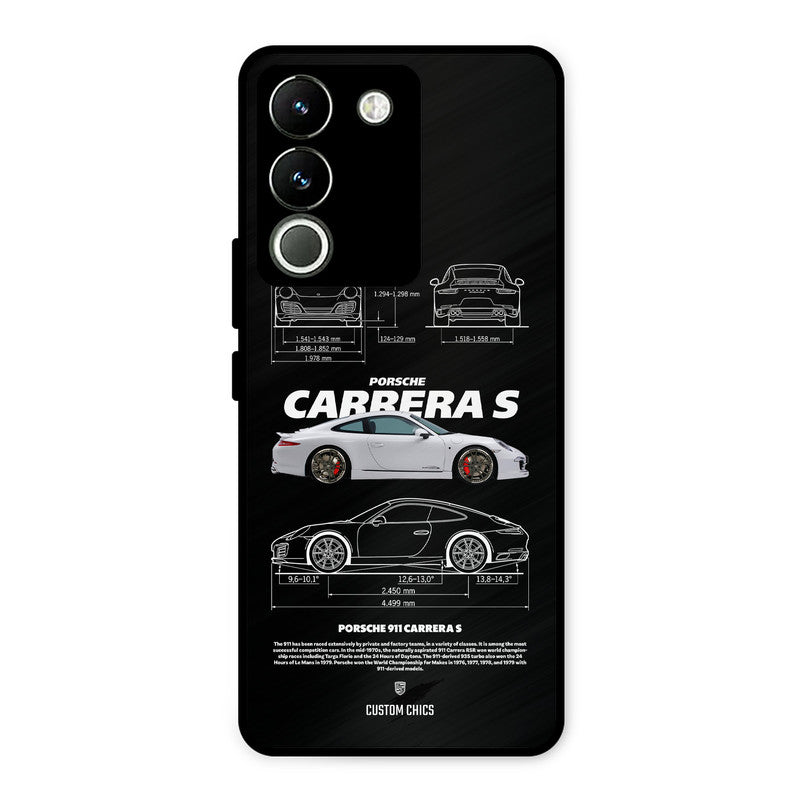 Grey Carrera Vivo Y200 Mobile Back Cover - Car&Bike PrintShield Case