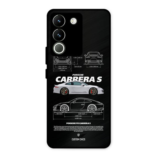 Grey Carrera Vivo Y200 Mobile Back Cover - Car&Bike PrintShield Case