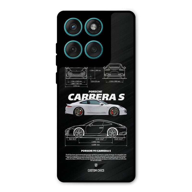Grey Carrera Motorola Edge 60 Mobile Back Cover - Car&Bike PrintShield Case
