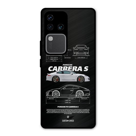 Grey Carrera Vivo V30 Pro Mobile Back Cover - Car&Bike PrintShield Case