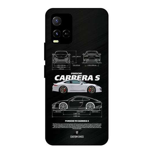 Grey Carrera Vivo Y33s Mobile Back Cover - Car&Bike PrintShield Case