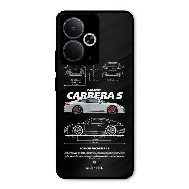 Grey Carrera Realme 14T Mobile Back Cover - Car&Bike PrintShield Case
