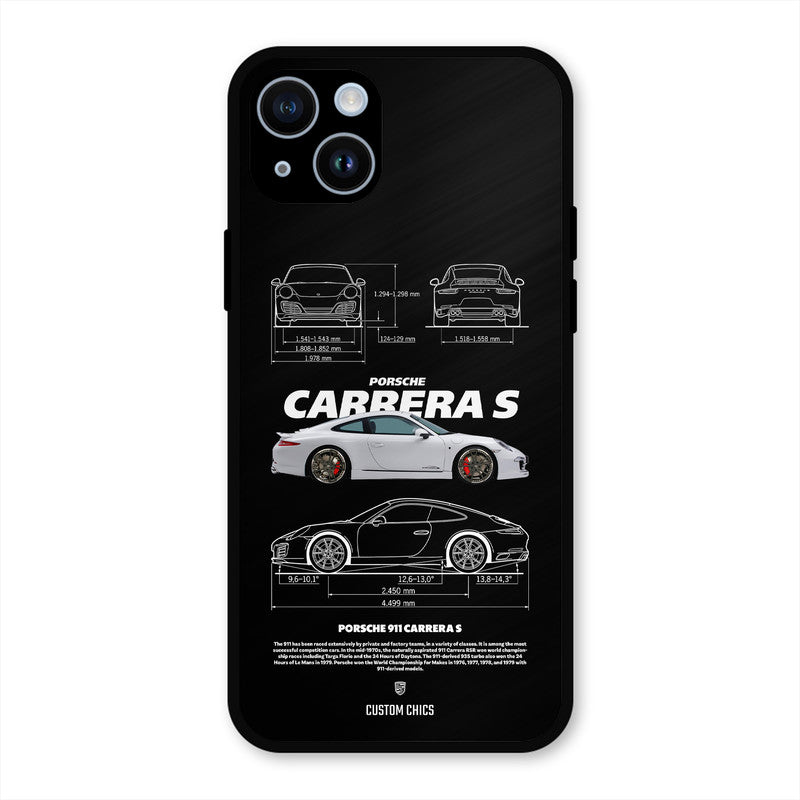 Grey Carrera iPhone 14 Mobile Back Cover - Car&Bike PrintShield Case