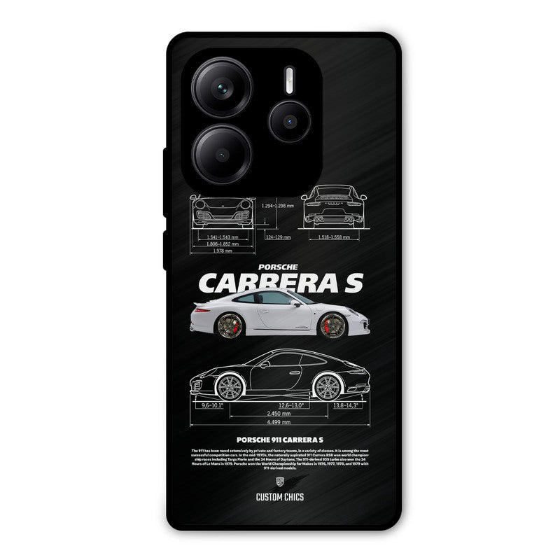Grey Carrera Redmi Note 14 Mobile Back Cover - Car&Bike PrintShield Case