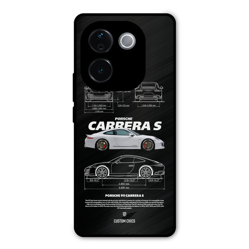 Grey Carrera iQOO Z9s Pro Mobile Back Cover - Car&Bike PrintShield Case