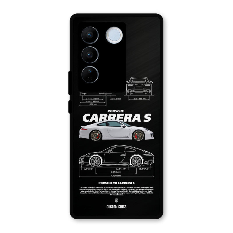 Grey Carrera Vivo V27 Pro Mobile Back Cover - Car&Bike PrintShield Case