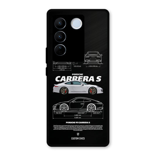 Grey Carrera Vivo V27 Pro Mobile Back Cover - Car&Bike PrintShield Case