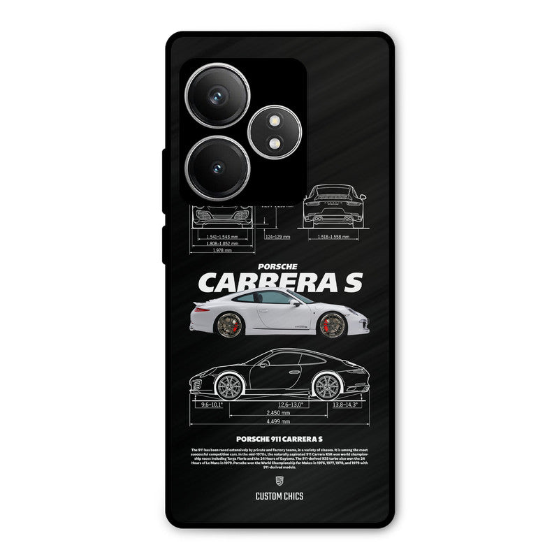 Grey Carrera Realme GT 6T Mobile Back Cover - Car&Bike PrintShield Case