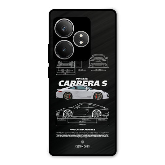 Grey Carrera Realme GT 6T Mobile Back Cover - Car&Bike PrintShield Case
