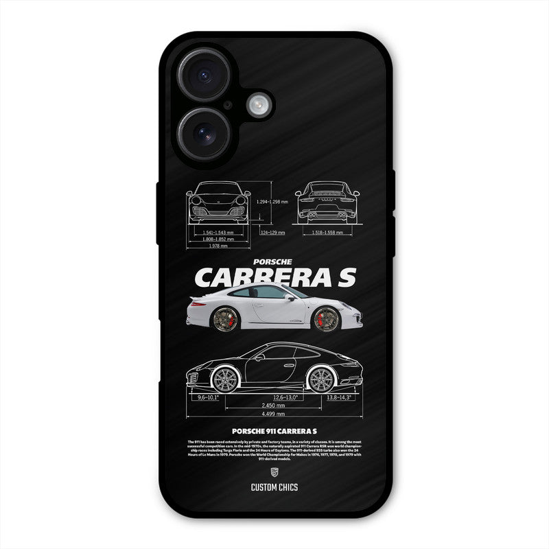 Grey Carrera iPhone 16 Plus Mobile Back Cover - Car&Bike PrintShield Case