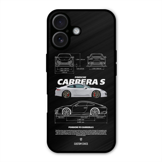 Grey Carrera iPhone 16 Plus Mobile Back Cover - Car&Bike PrintShield Case