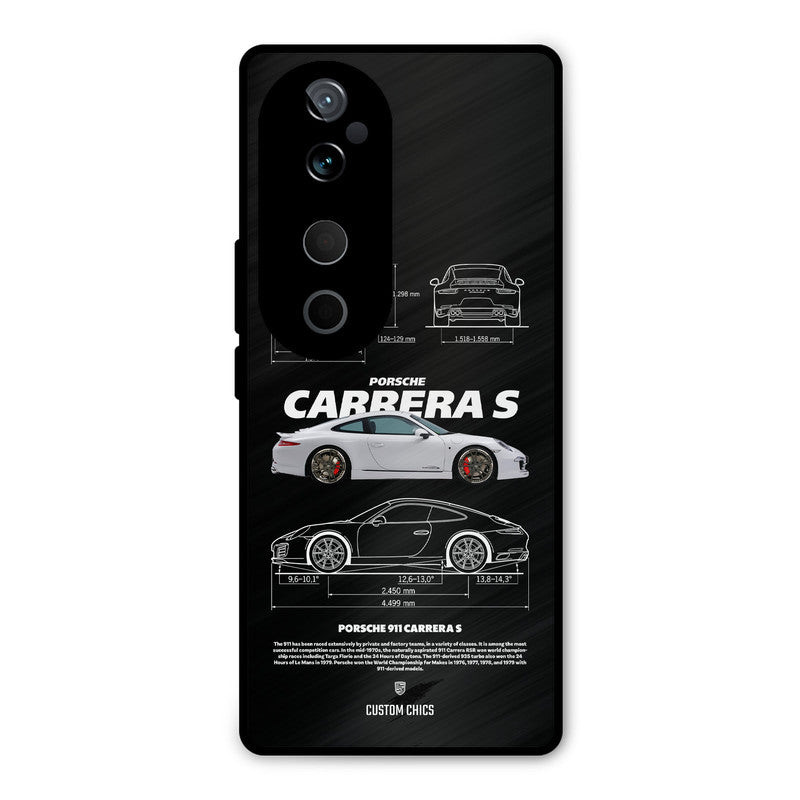 Grey Carrera Vivo V40 Mobile Back Cover - Car&Bike PrintShield Case