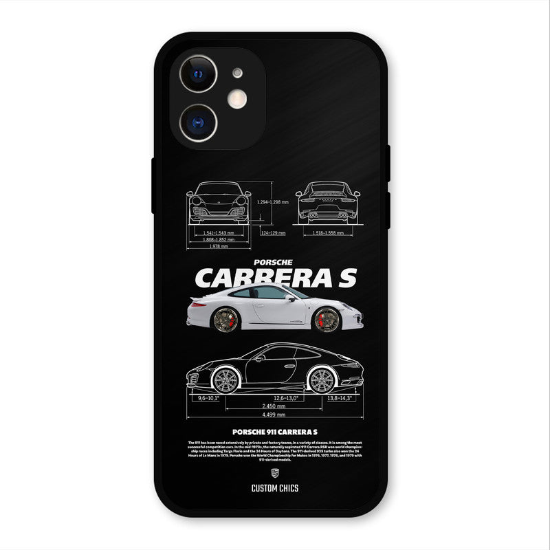 Grey Carrera iPhone 12 Mobile Back Cover - Car&Bike PrintShield Case
