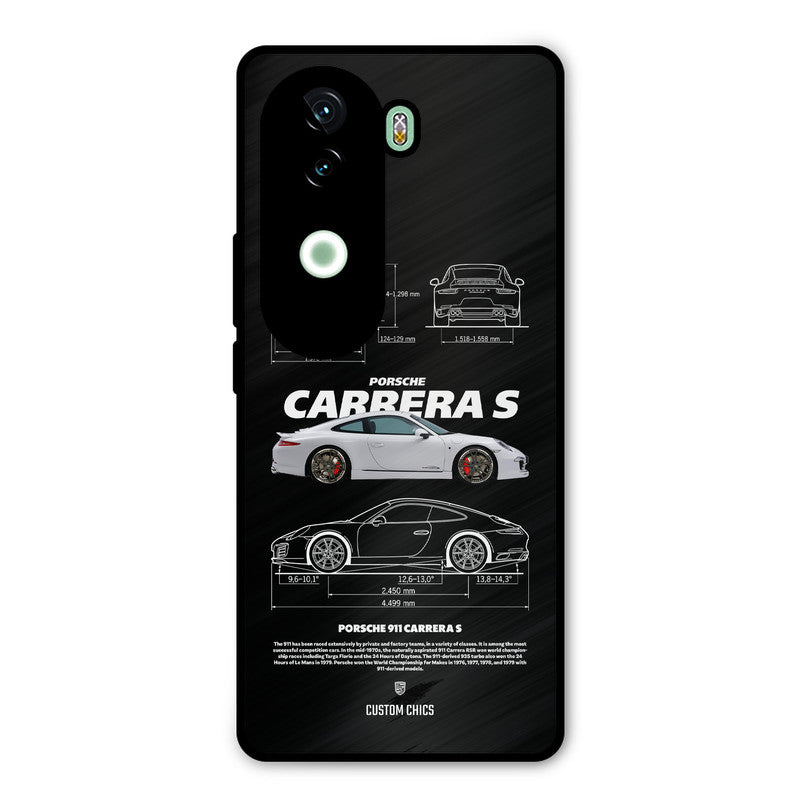 Grey Carrera iQOO Z9s Mobile Back Cover - Car&Bike PrintShield Case