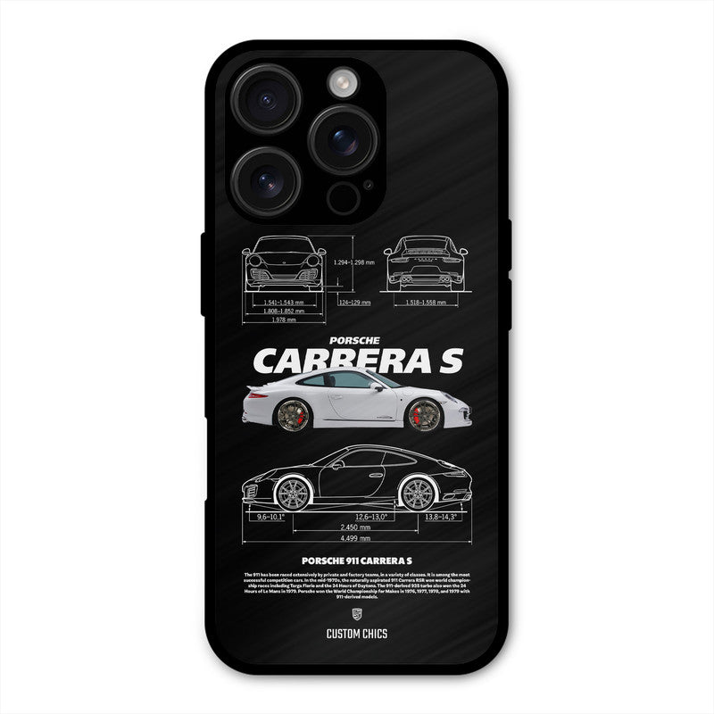 Grey Carrera iPhone 16 Pro Mobile Back Cover - Car&Bike PrintShield Case