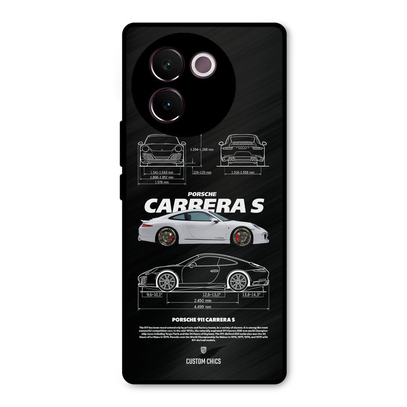 Grey Carrera Vivo V30e Mobile Back Cover - Car&Bike PrintShield Case