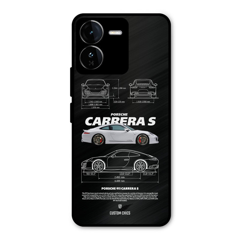 Grey Carrera iQOO Z9 Mobile Back Cover - Car&Bike PrintShield Case