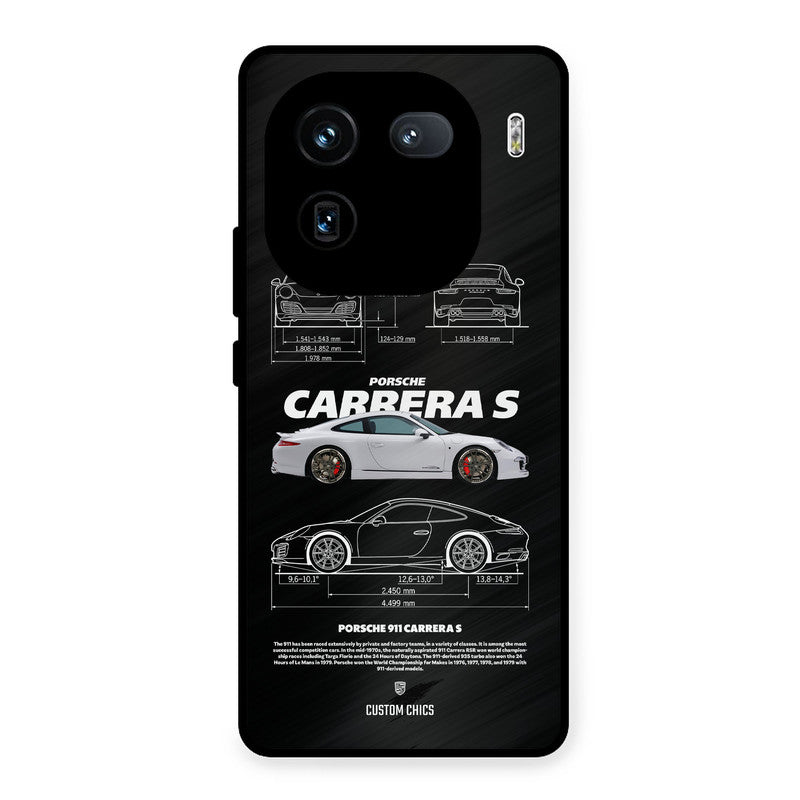 Grey Carrera iQOO 12 Mobile Back Cover - Car&Bike PrintShield Case