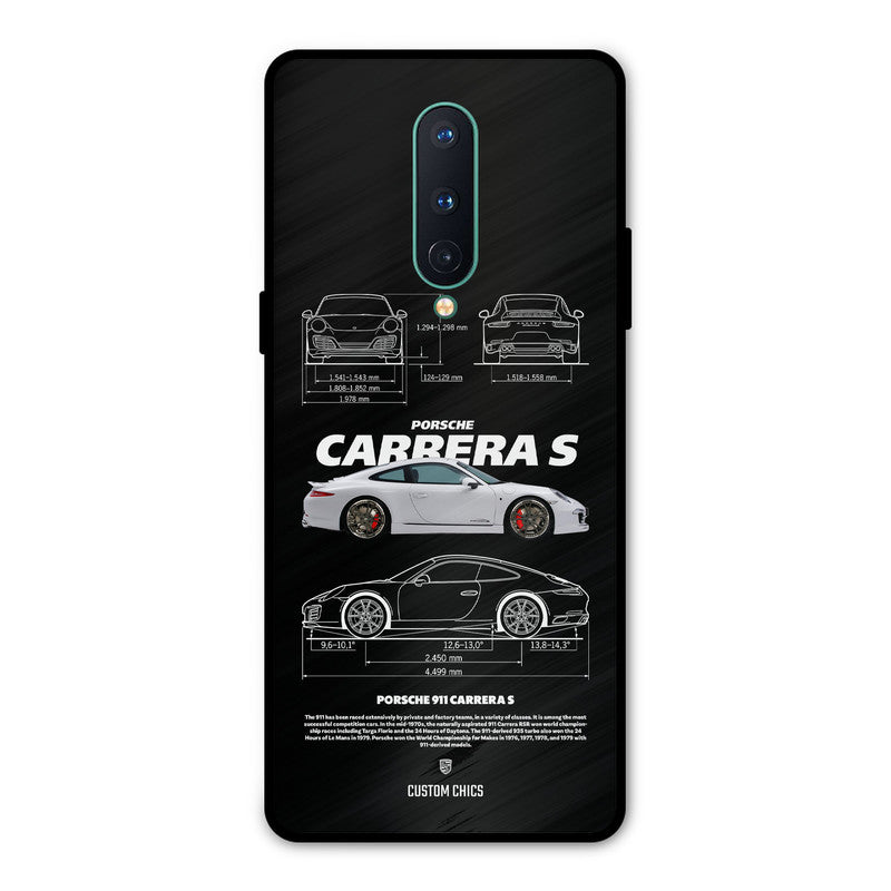 Grey Carrera Oneplus 8 Mobile Back Cover - Car&Bike PrintShield Case