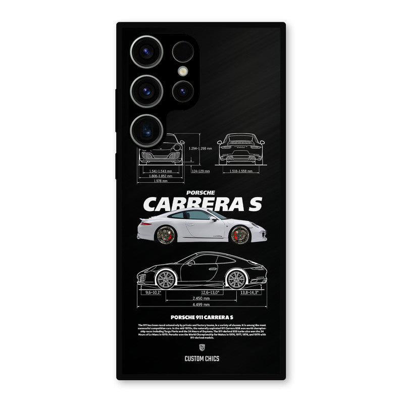 Grey Carrera Samsung Galaxy S23 Ultra Mobile Back Cover - Car&Bike PrintShield Case