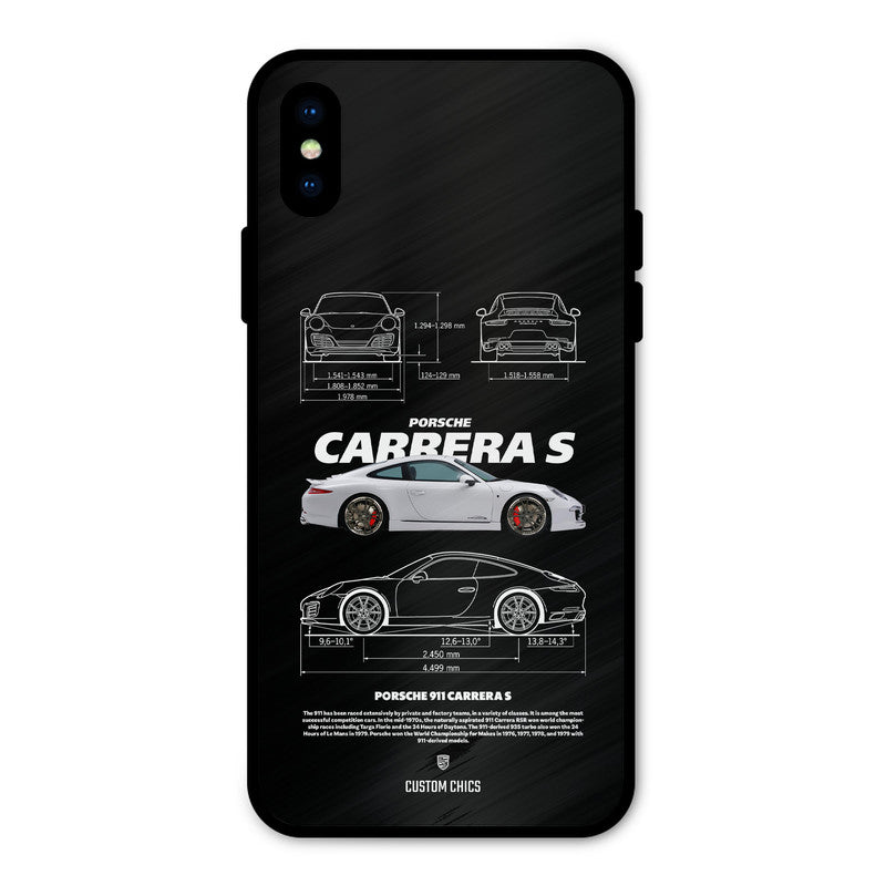 Grey Carrera iPhone X Mobile Back Cover - Car&Bike PrintShield Case