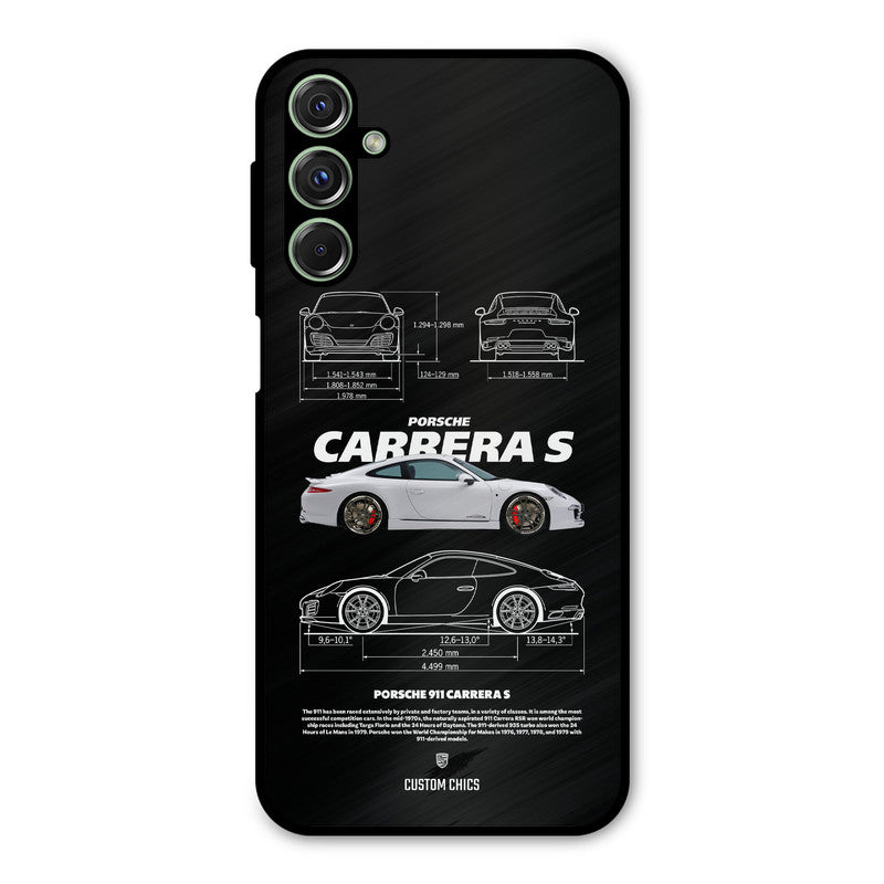 Grey Carrera Samsung Galaxy M34 Mobile Back Cover - Car&Bike PrintShield Case