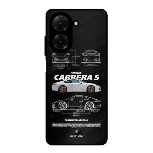 Grey Carrera Poco C71 Mobile Back Cover - Car&Bike PrintShield Case