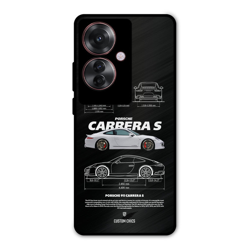 Grey Carrera Oppo F25 Pro Mobile Back Cover - Car&Bike PrintShield Case