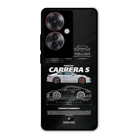 Grey Carrera Oppo F25 Pro Mobile Back Cover - Car&Bike PrintShield Case