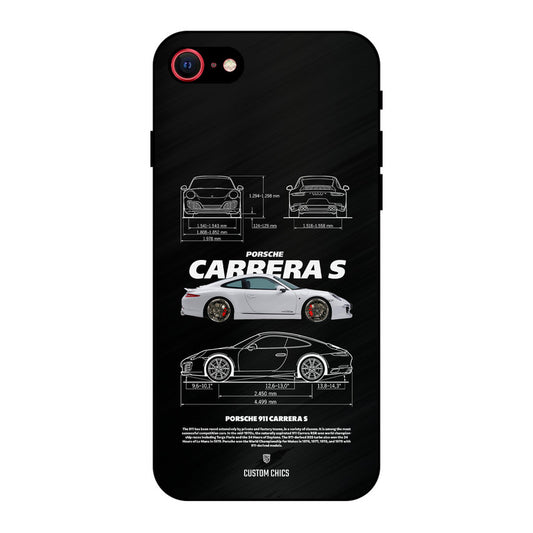 Grey Carrera iPhone SE 2020 Mobile Back Cover - Car&Bike PrintShield Case